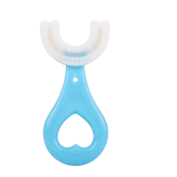 Зубная щетка для детей силиконовая U-образная 886А Голубой (KG-3975)