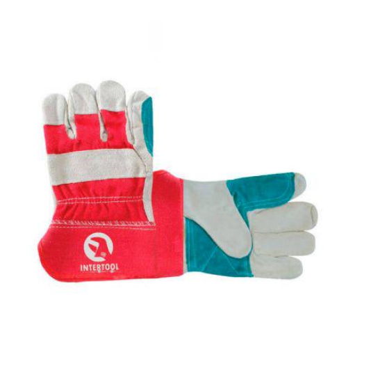 Рукавичка амшевая из цельнокройного материала с уплотняющей нашивкой на долонях и пальцах Intertool SP-0153 10,5" (18240169)