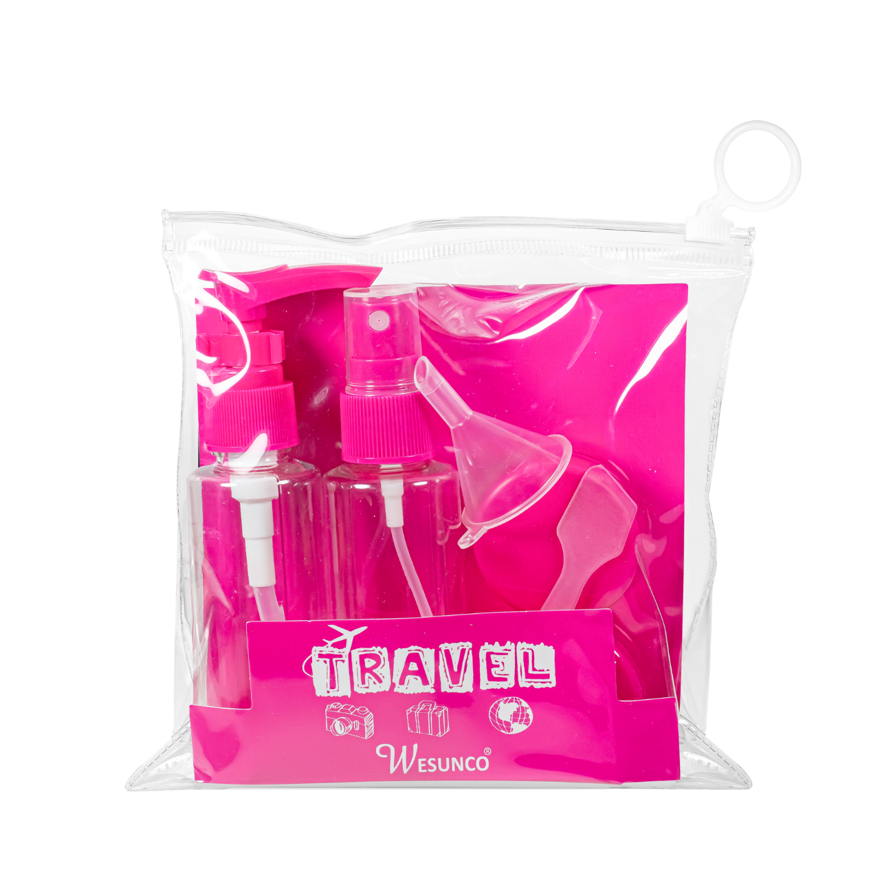 Набір дорожній ємностей для косметики WH Travel Bottles Set 4 шт. Малиновий (13348205)