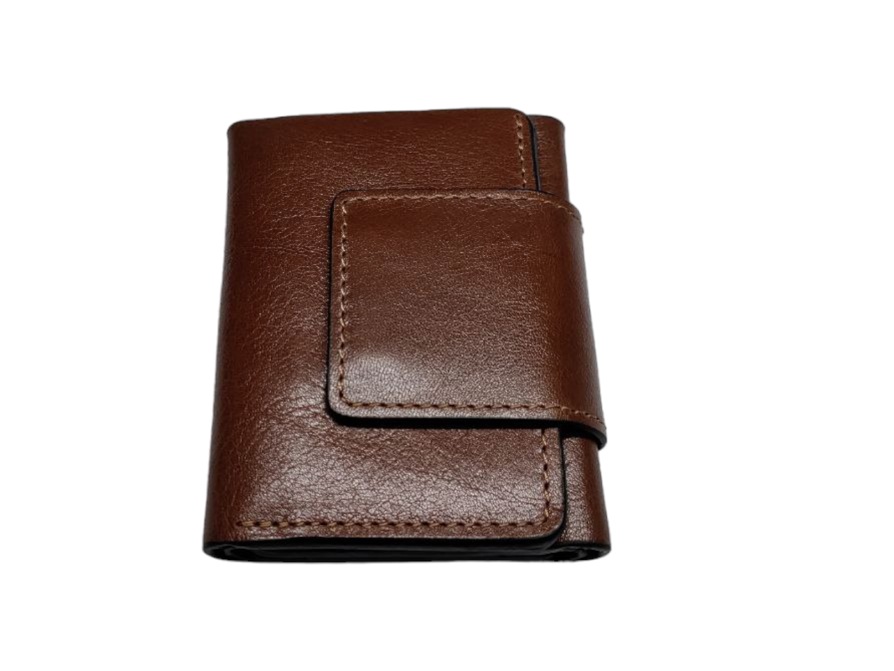 Портмоне глянцевая кожа 100х75х15 мм Терракотовый (1990204216)