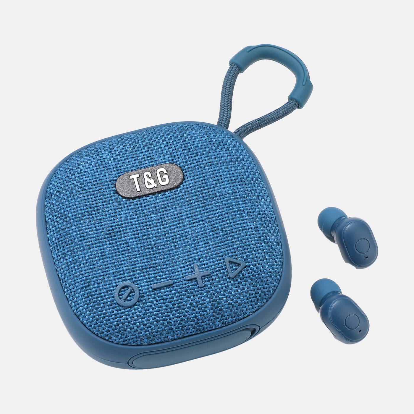 Колонка-Bluetooth с наушниками TG813 Blue