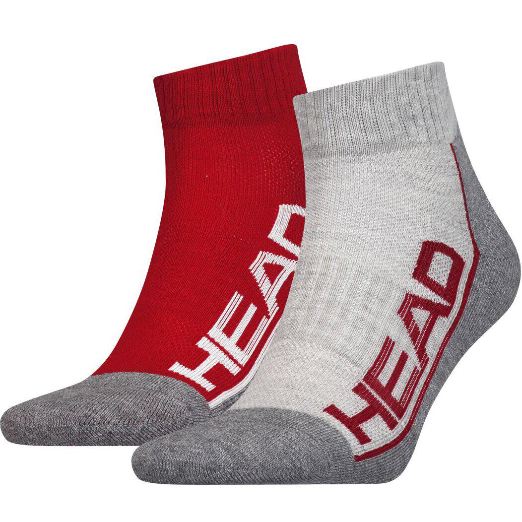 Носки Head Performance Quarter Unisex 2 пары р. 35/36/37/38 Gray/Red (791019001-070)