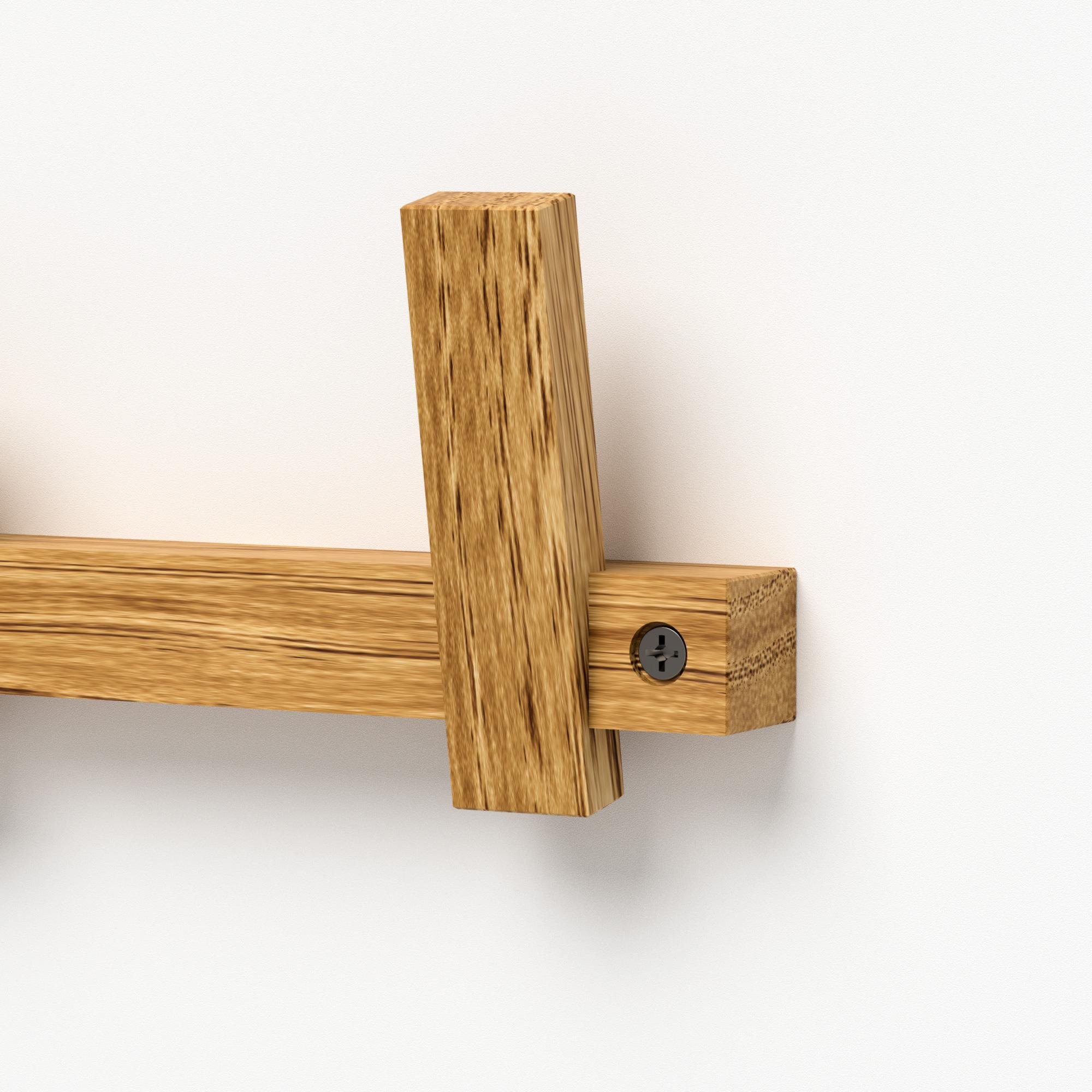 Вешалка настенная деревянная FENCE на 2 крючка 19 см Дуб - фото 4