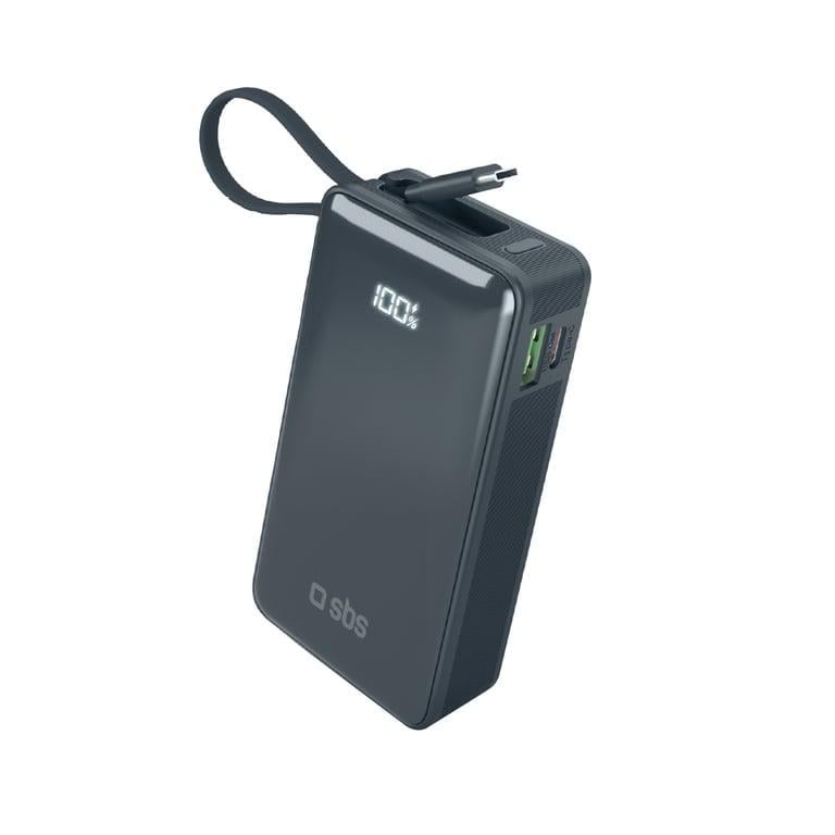 Повербанк SBS LCD 22,5W 10000 mAh Blue (TTBB10000LCDTCPD20B)