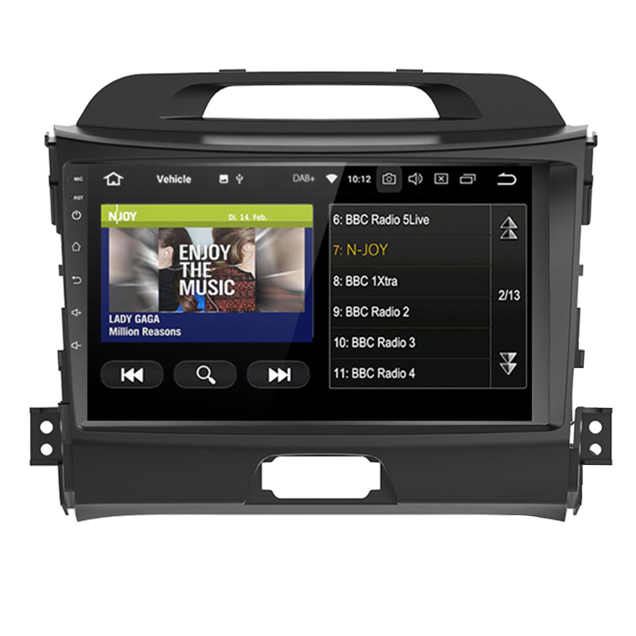 Магнитола штатная Lesko для Kia Sportage 3 2011-2016 9" 1/16GB Wi-Fi Optima GPS 50 Вт