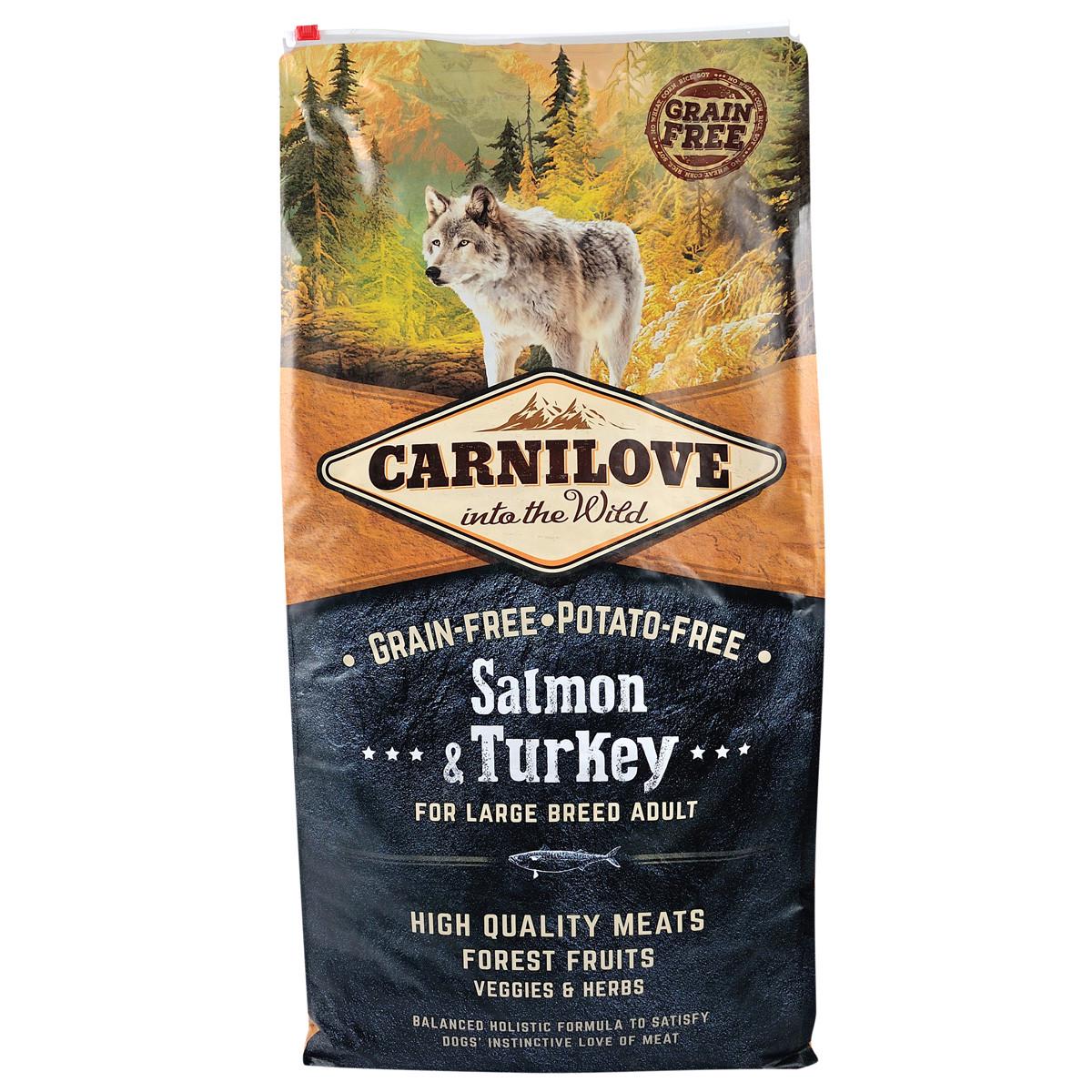 Сухий корм для собак великих порід з лососем та індичкою Carnilove Large Breed Salmon and Turkey 12 кг (2068830466) - фото 1