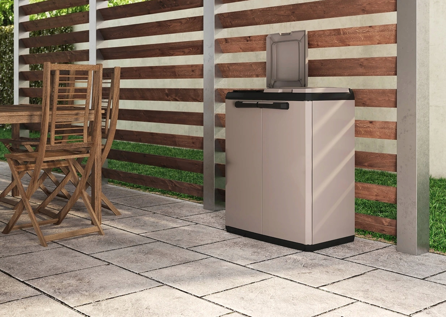 Шкаф для сортировки мусора Keter/Kis SPLIT Basic Cabinet (241065) - фото 7 Шкаф для сортировки мусора Keter/Kis SPLIT Basic Cabinet (241065) - фото 7