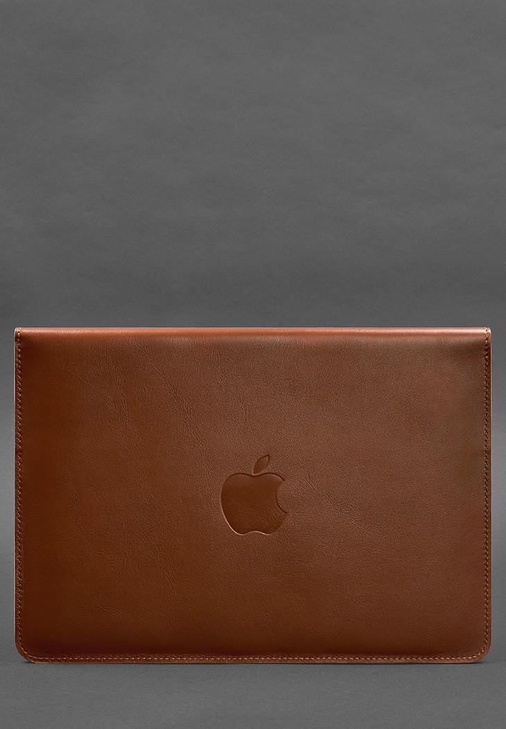 Чехол кожаный-конверт на магнитах для MacBook 15-16" Светло-коричневый (A-027544) - фото 4 Чехол кожаный-конверт на магнитах для MacBook 15-16" Светло-коричневый (A-027544) - фото 4