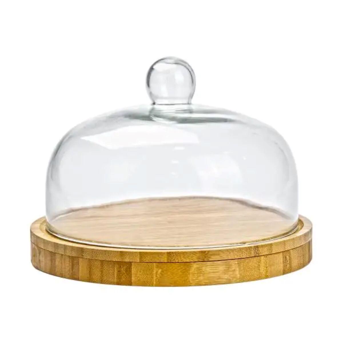 Набор для нарезки сыра со стеклянной крышкой 25 см (4773) - фото 3