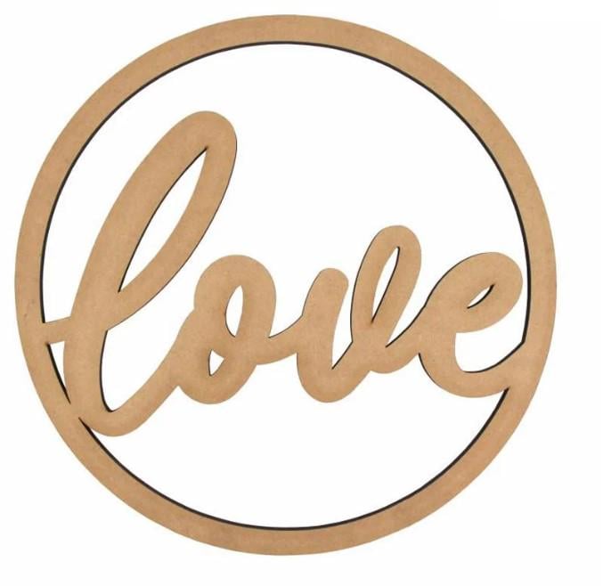 Заготовка для декупажа ROSA TALENT Надпись Love 30х30 см