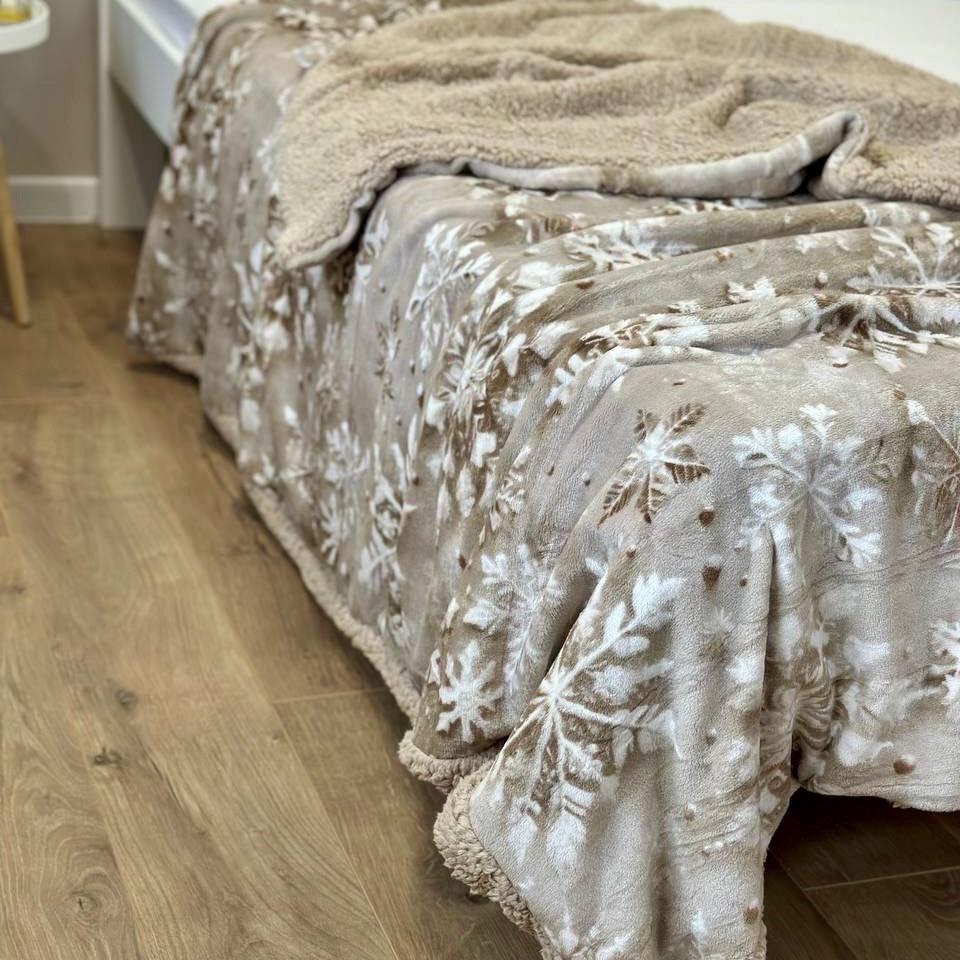 Плед-покрывало двустороннее с рисунком 200х220 см Бежевый (PL-2-3) - фото 4 Плед-покрывало двустороннее с рисунком 200х220 см Бежевый (PL-2-3) - фото 4