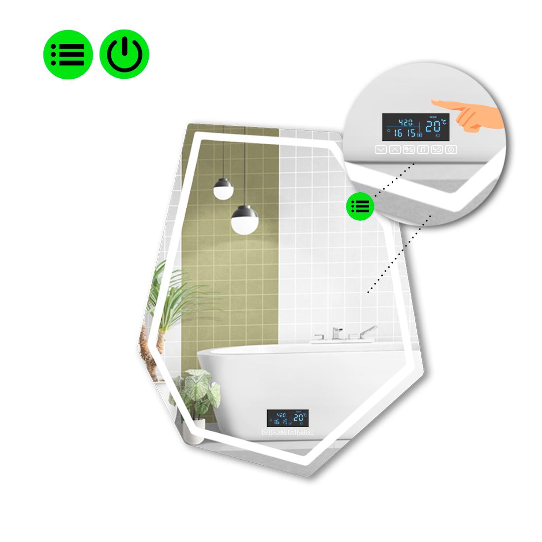 Зеркало с LED подсветкой Montagna 1 с Smart-блоком 140x105 см (Montagna1-104)