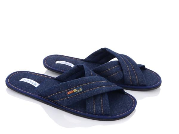Капці чоловічі Pago джинсові відкриті р. 42 Темно-синій