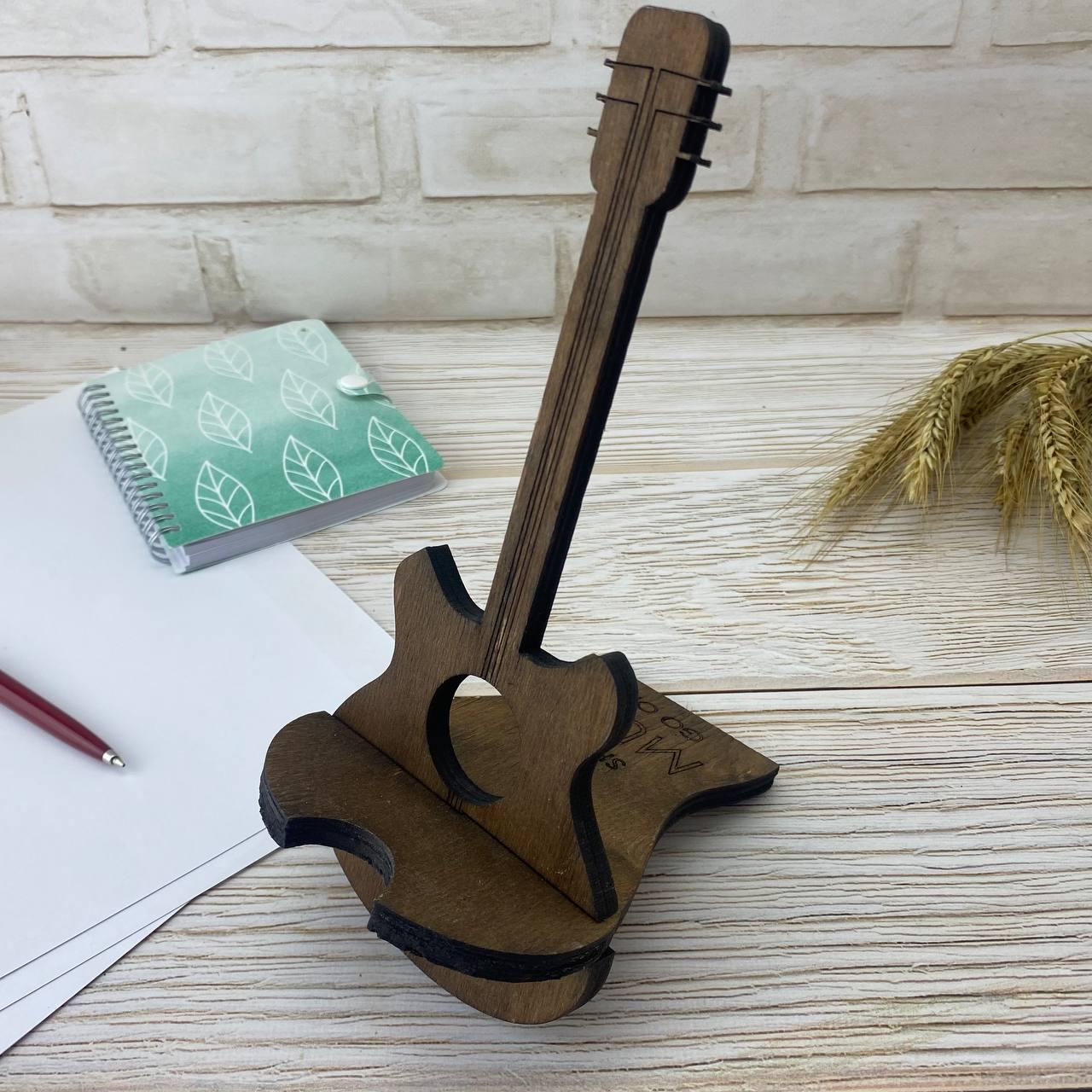 Підставка для телефону настільна Гітара з фанери (21051539) - фото 5 Підставка для телефону настільна Гітара з фанери (21051539) - фото 5