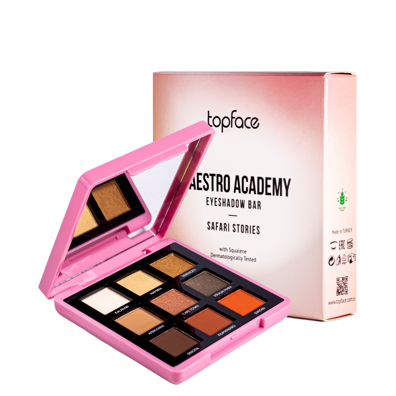 Палетка теней для век TopFace Maestro Academy Eyeshadow Bar 9 оттенков № 002 (23939062)