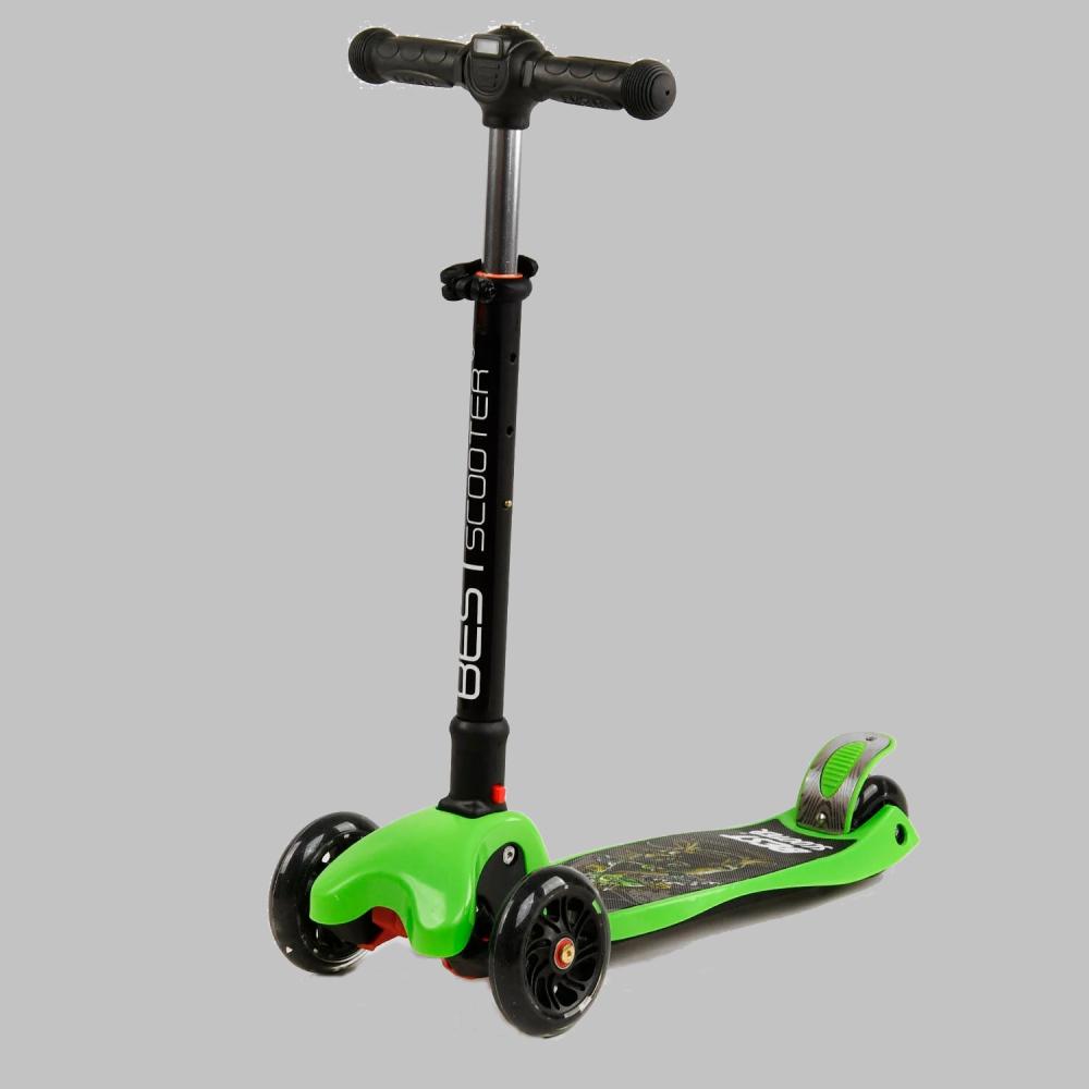 Самокат трехколесный Best Scooter Dinosaur Black/Green (111644)