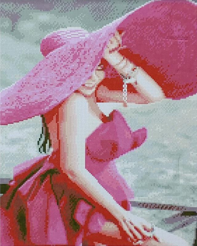 Набір для творчості алмазна картина Strateg Рожевий капелюх D0008 40x50 см (MTT-157370) Набір для творчості алмазна картина Strateg Рожевий капелюх D0008 40x50 см (MTT-157370)