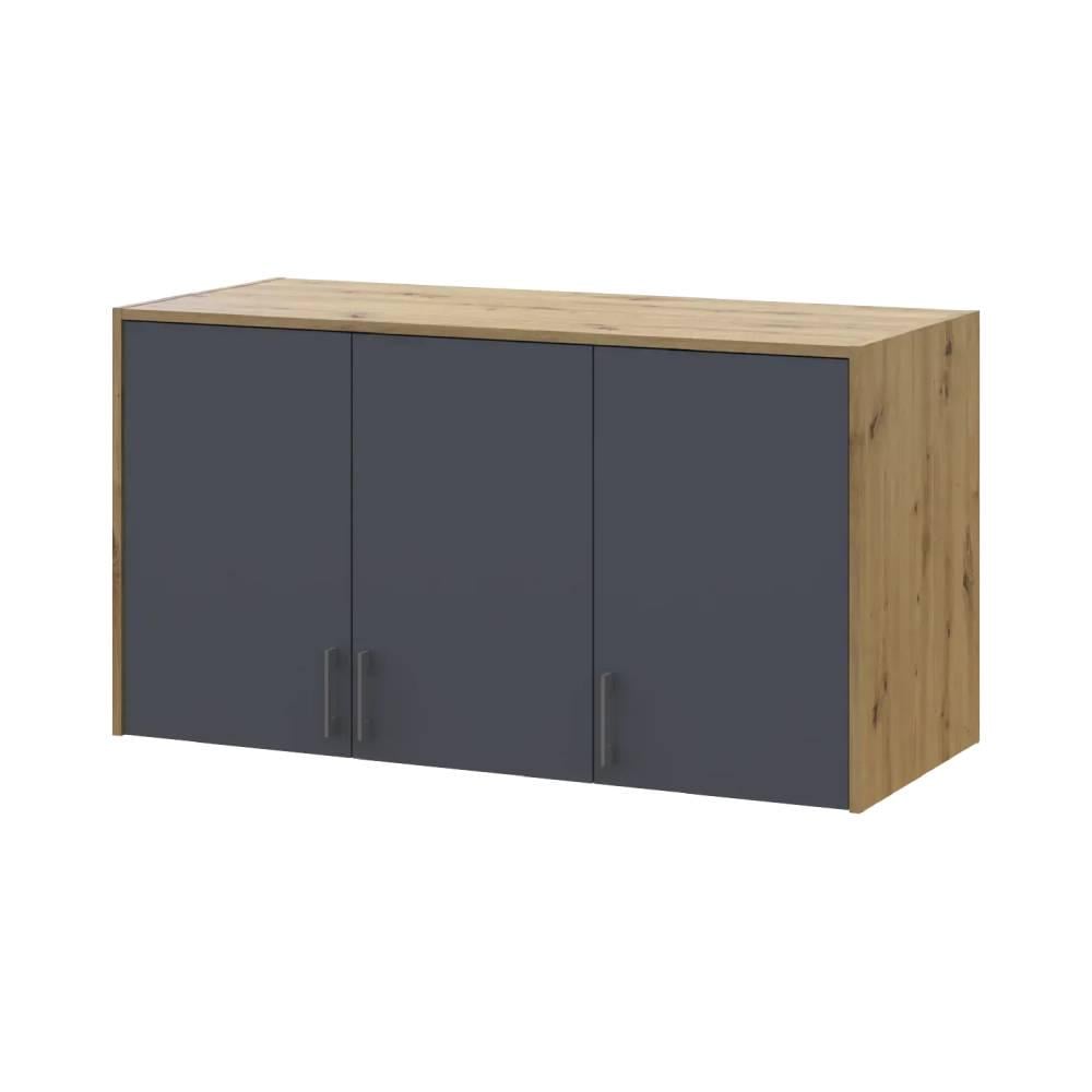Антресоль высокая Doros Ронди 3 ДСП 121х52х65 Дуб Артизан/Графит (DRS-011906)