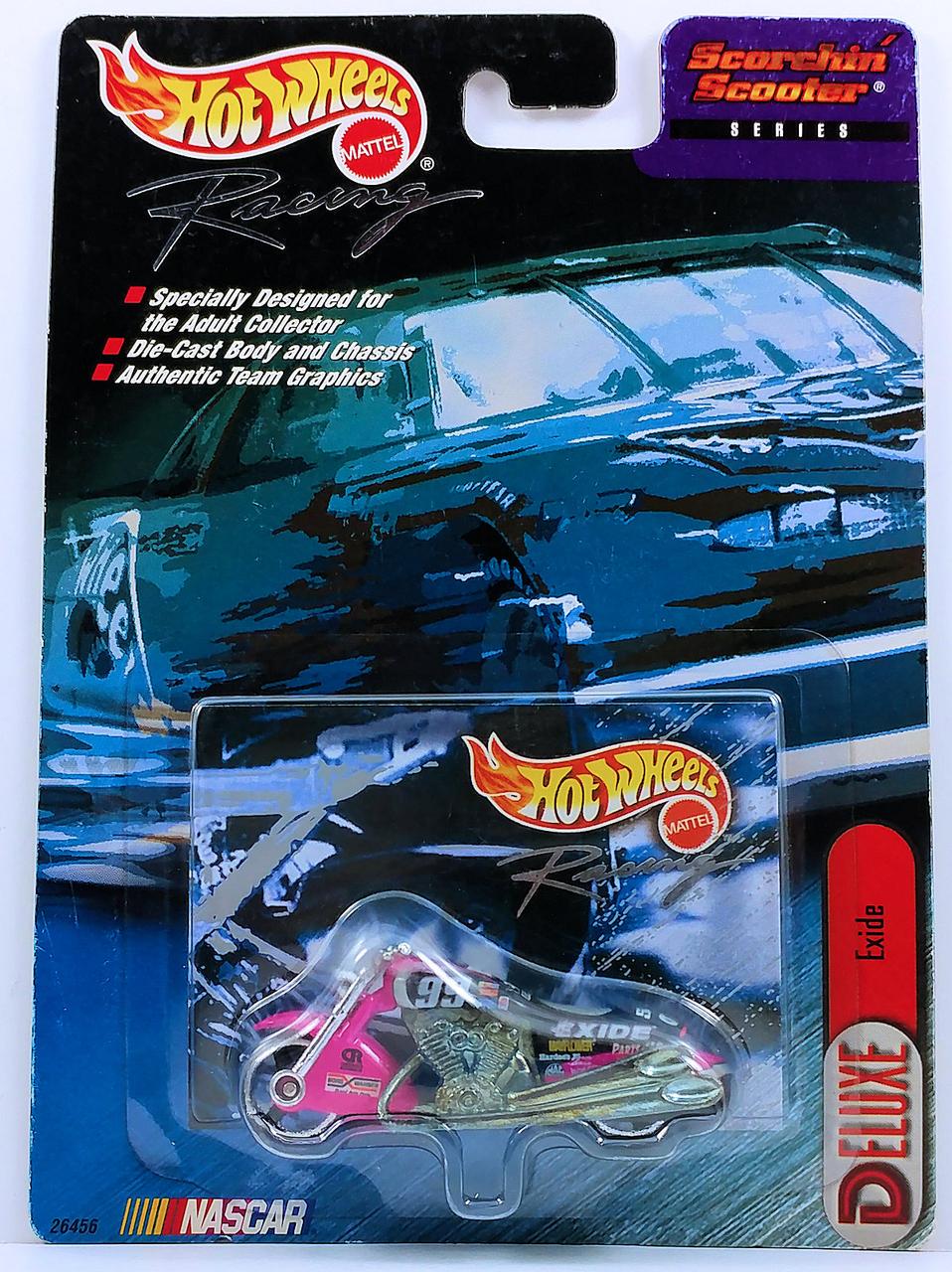 Игрушечный мотоцикл Hot Wheels Scorchin Scooter №99 Exide 2000 Pro Racing Deluxe NASCAR (26456)