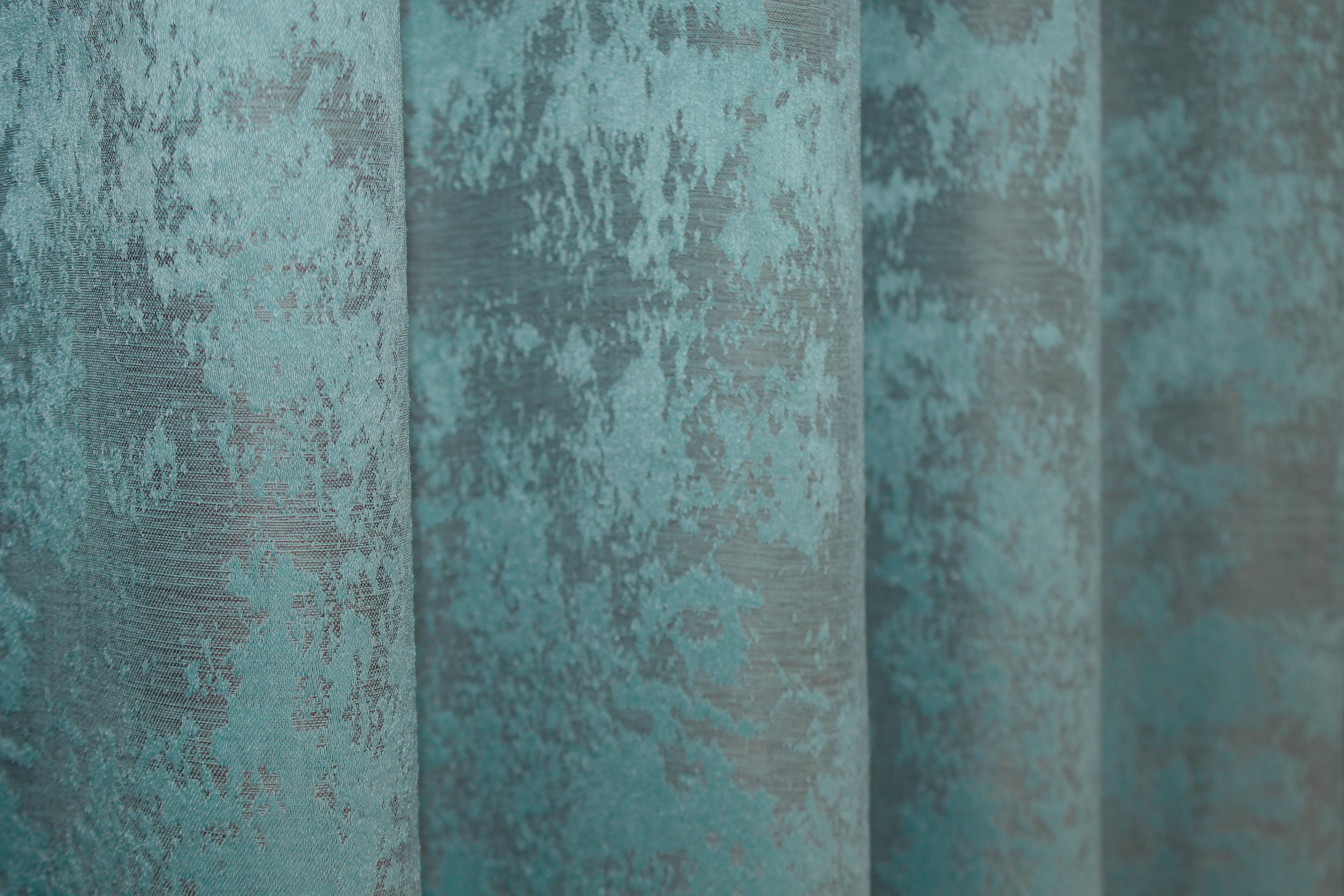 Комплект коротких штор VR-Textil Жакард Sultan YL № 1292ш 130х170 см 2 шт. Бірюзовий (35-0074) - фото 7 Комплект коротких штор VR-Textil Жакард Sultan YL № 1292ш 130х170 см 2 шт. Бірюзовий (35-0074) - фото 7