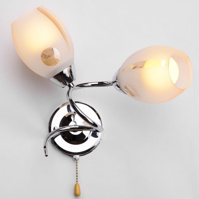 Бра Brille LK-437W/2 E27 CH (L67-174)