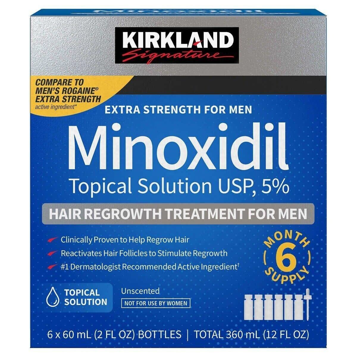 Лосьйон для росту волосся та бороди Kirkland Minoxidil 5%