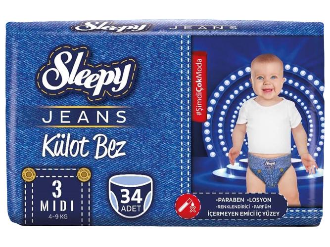 Трусики Sleepy Jeans Midi розмір 3 4-9 кг 34 шт. (13351846)