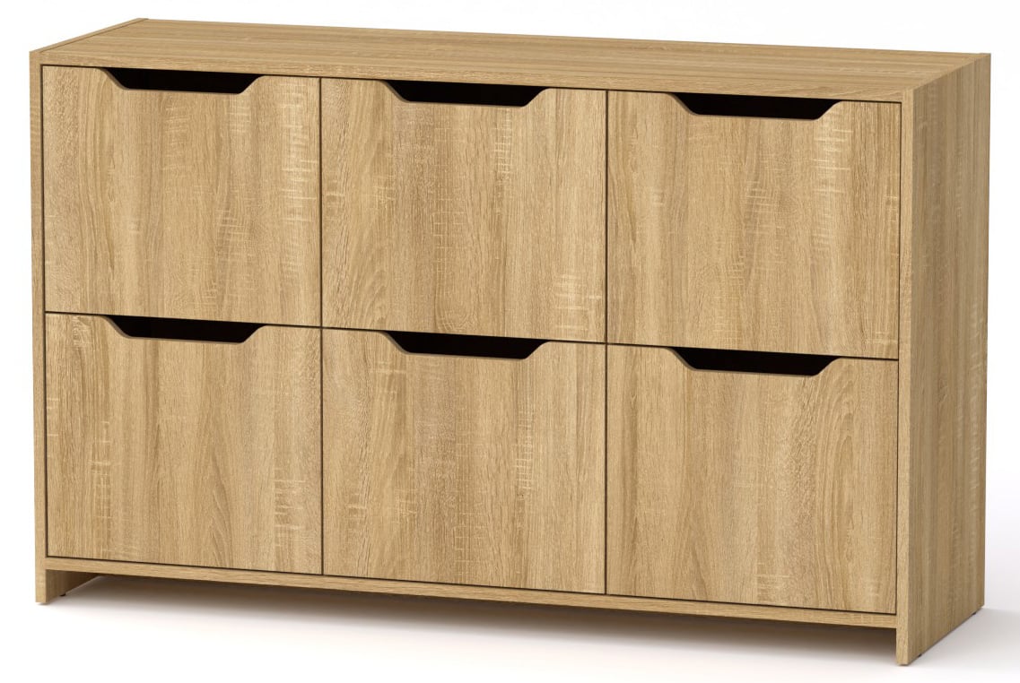 Комод Компаніт 6Д 130х42х80 см Дуб сонома (60a37c0967dc2b5db85876e2) - фото 1 Комод Компаніт 6Д 130х42х80 см Дуб сонома (60a37c0967dc2b5db85876e2) - фото 1