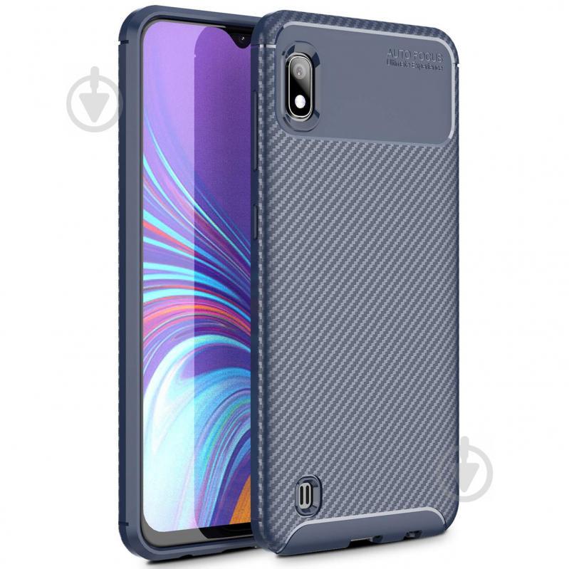 Чехол Carbon Case Samsung A105 Galaxy A10 Синий (hub_Vioc29277)
