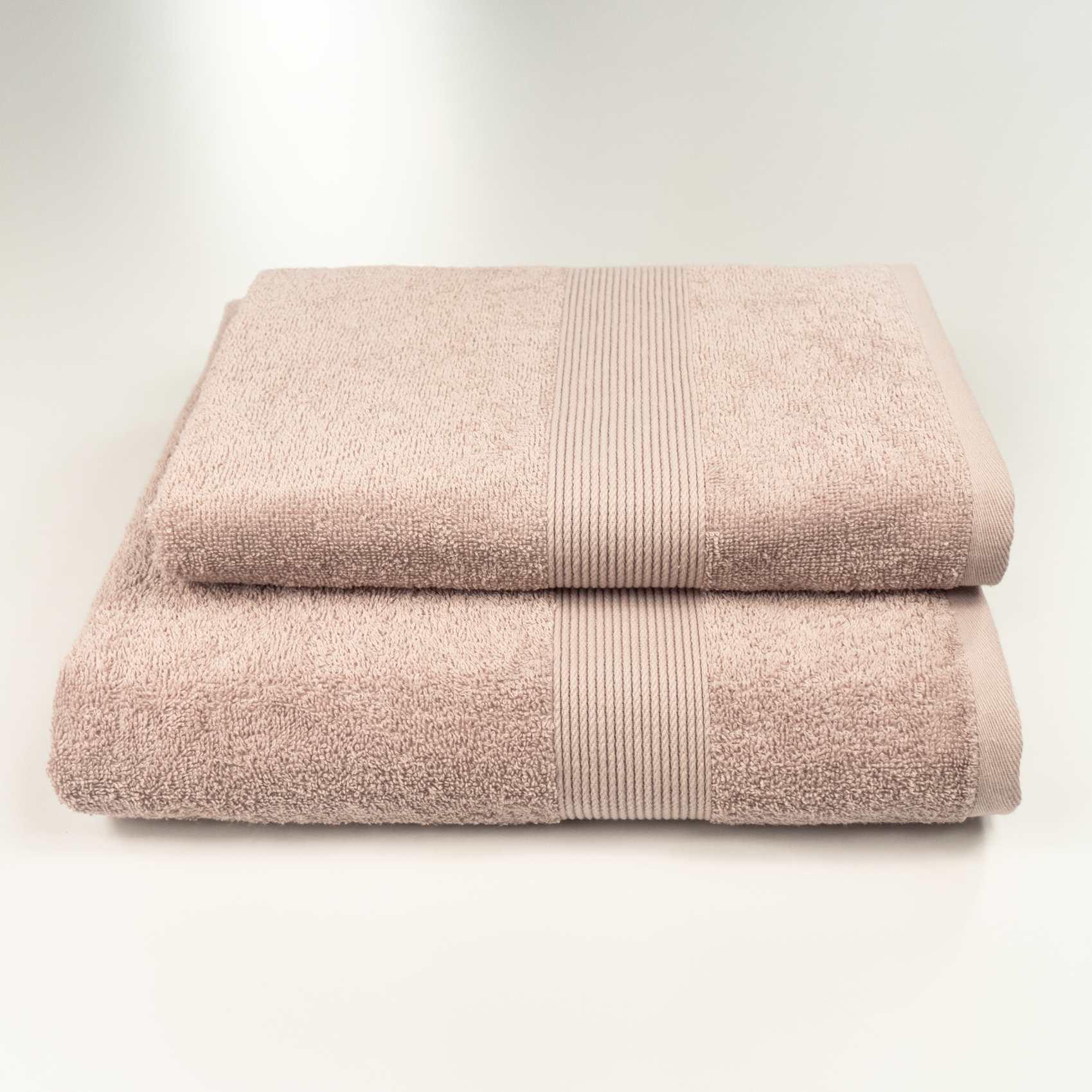 Комплект полотенец GM Textile с бордюром 2 шт. 50х90 см/70х140 см Капучино (400b-k2-Cappuccino)