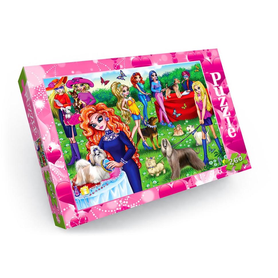 Пазлы детские Danko Toys Выставка собак 260 эл. Розовый (IP-177-P-275)
