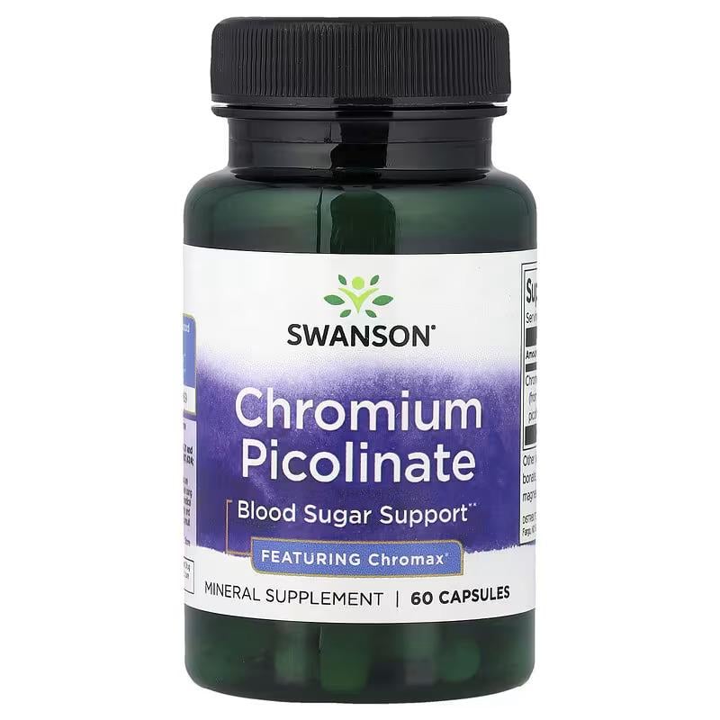 Хром пиколинат Swanson Chromium Picolinate 60 кап. 200 мкг
