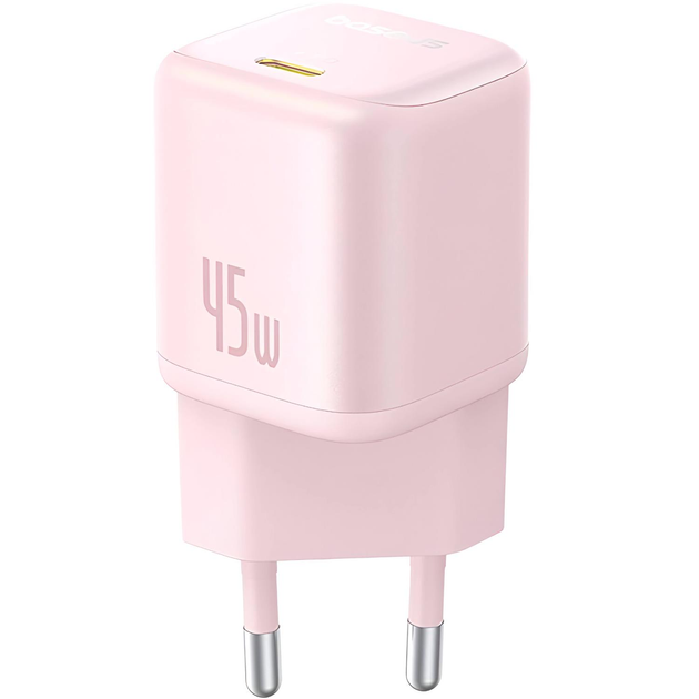 Зарядное устройство сетевое BASEUS PicoGo GaN Fast Charger Type-C P10176800413-00 45W Pink
