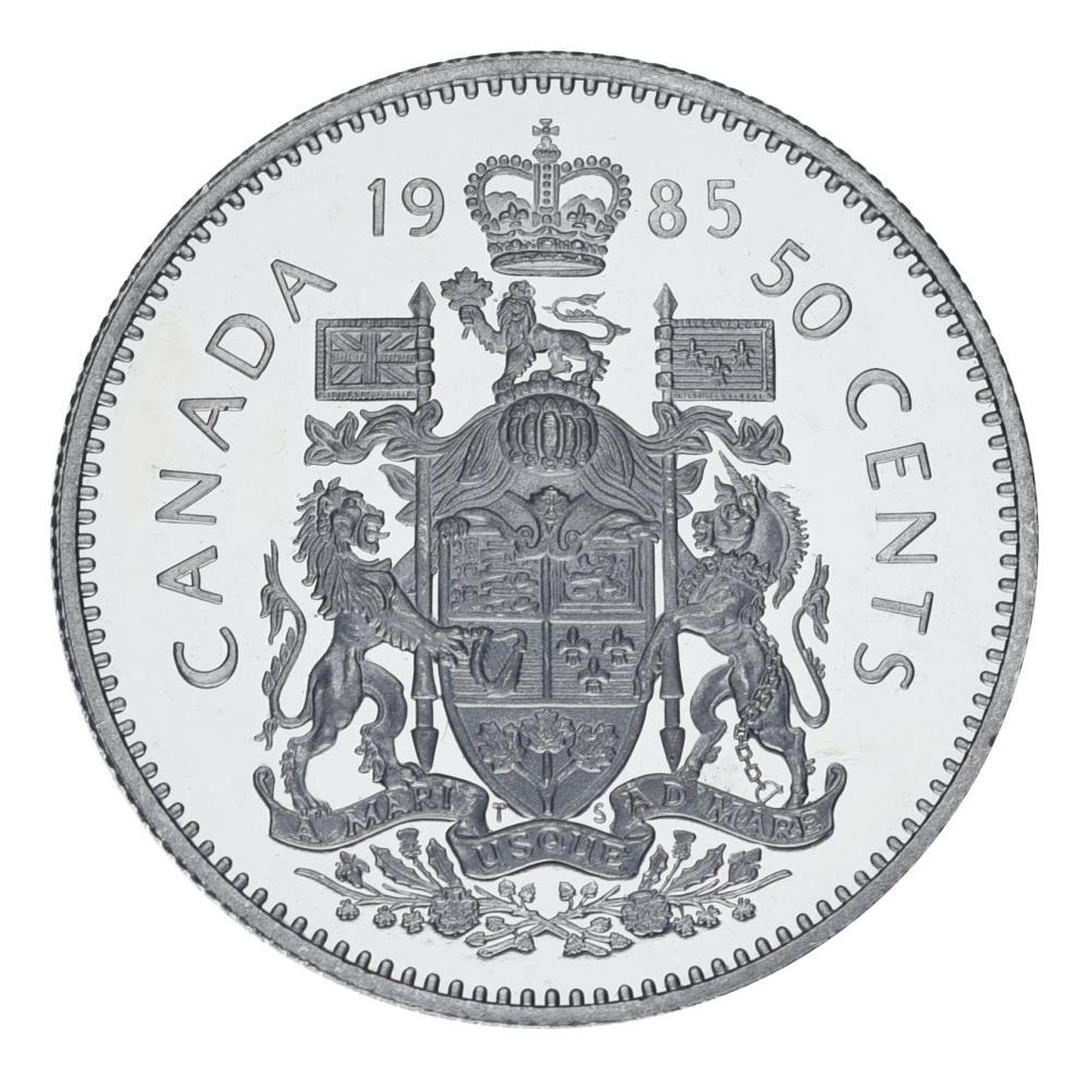Коллекционная монета Канада 50 центов 1985 AU-UNC (М23429)