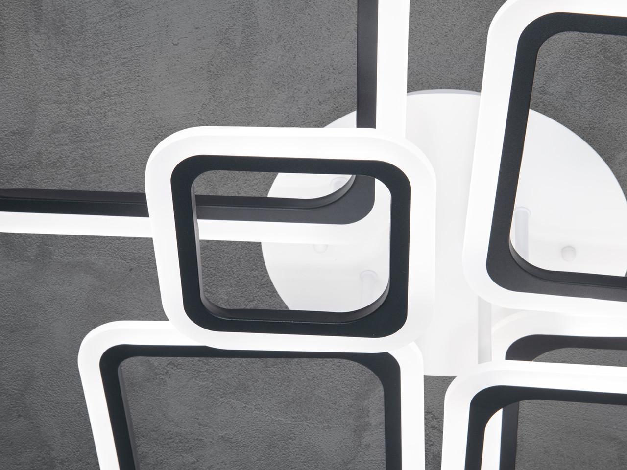 Люстра LED в гостиную с пультом A8160-6BKDIM-LS 110 W на 15 м2 Черный (2432345941) - фото 5 Люстра LED в гостиную с пультом A8160-6BKDIM-LS 110 W на 15 м2 Черный (2432345941) - фото 5