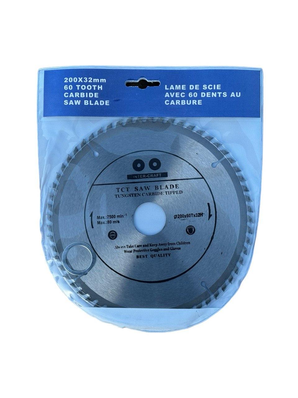 Диск пильный по дереву Inter-Craft 200х32 мм 60 зубов