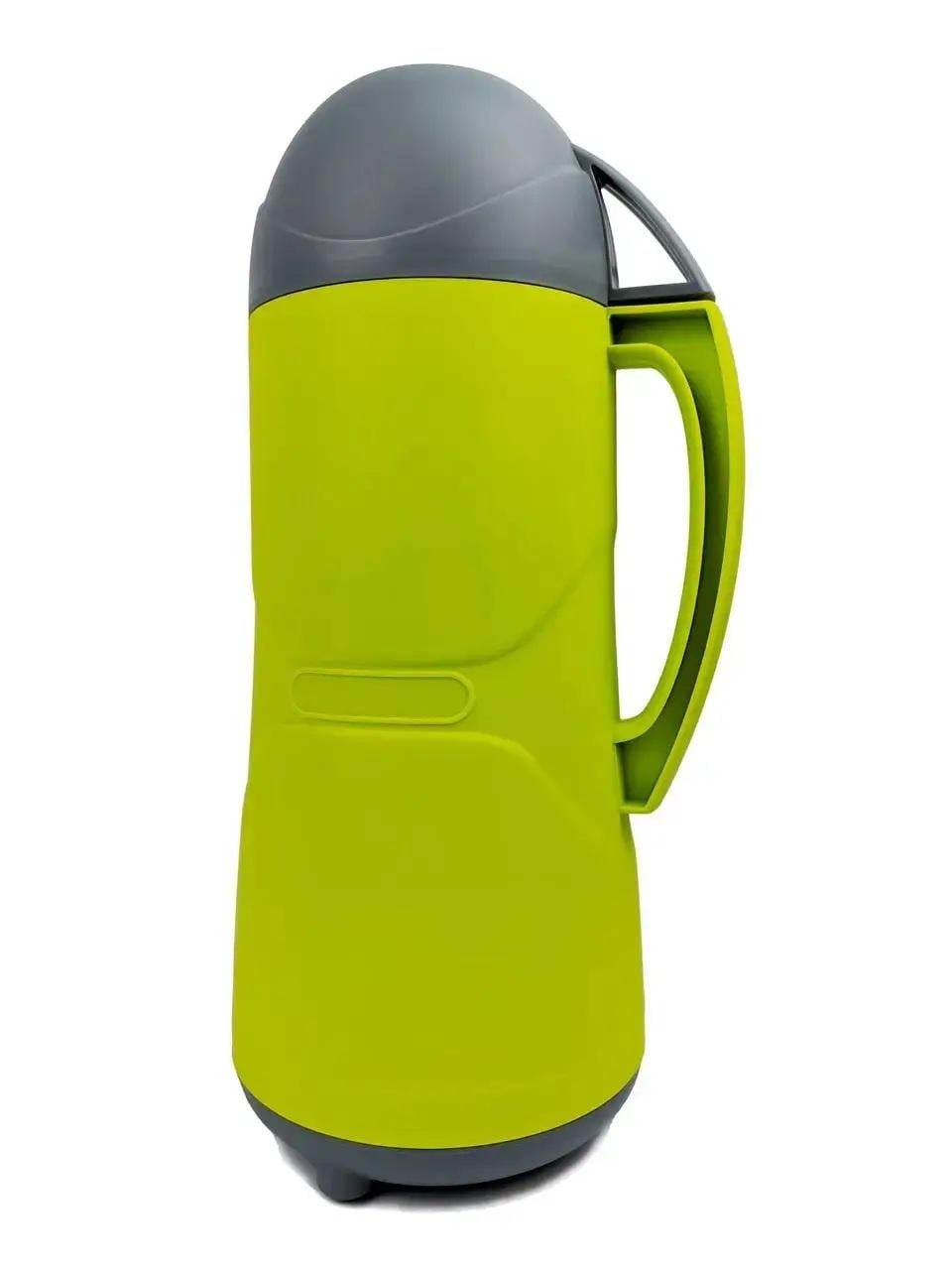 Термос Stenson зі скляною колбою/кришка-чашка 1,8 л Green (31306)