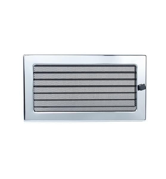 Решетка каминная с жалюзи 30х17 см Нержавеющая сталь (12895770)