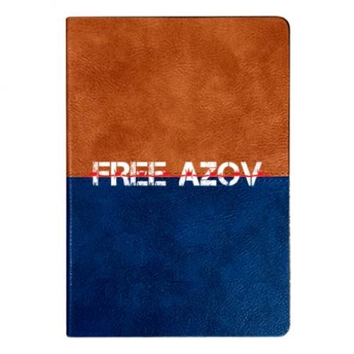 Блокнот двухцветный Free Azov Defenders Оранжево-синий (18043089-69-205290)