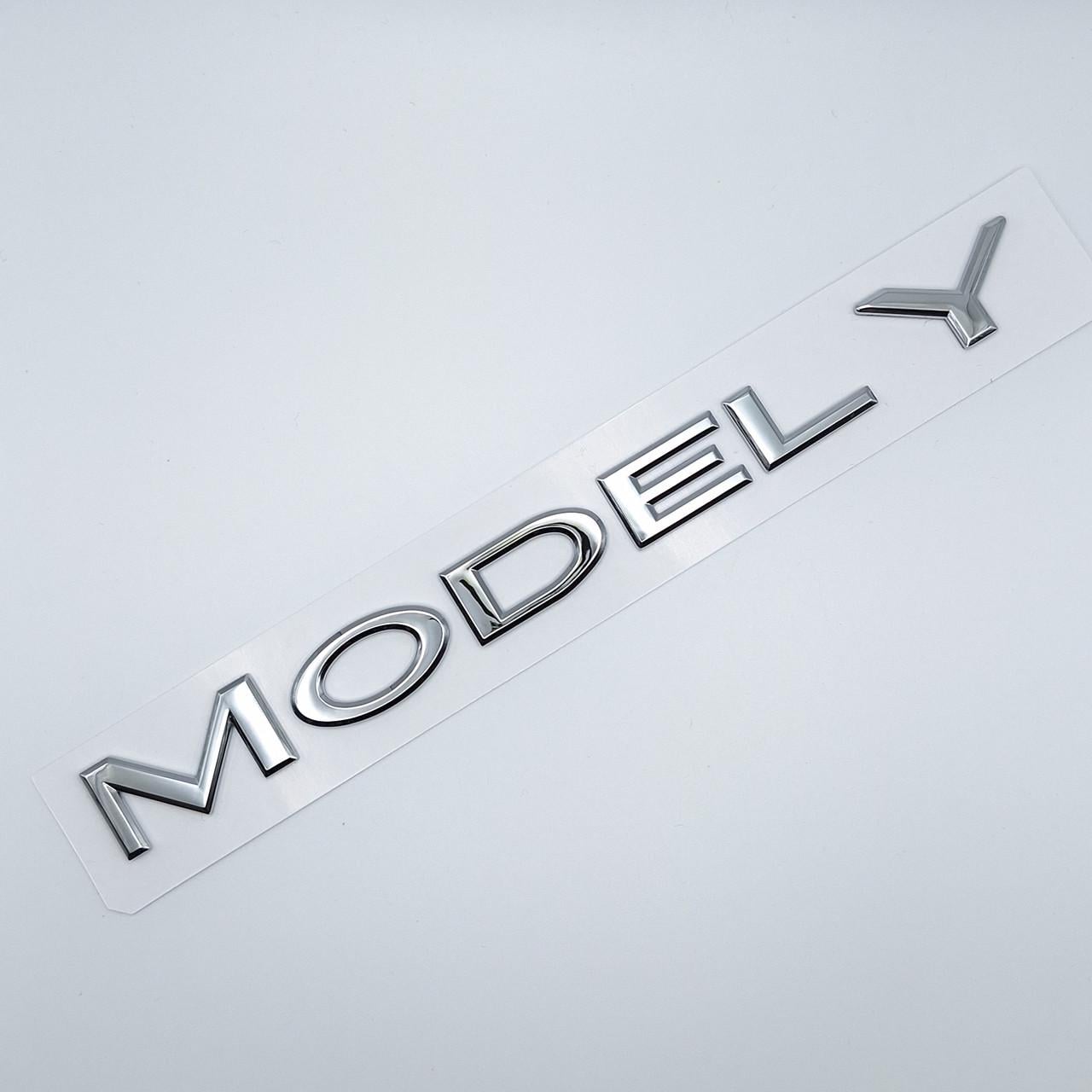 Эмблема надпись Model Y Tesla Хром глянцевый (1998677646)
