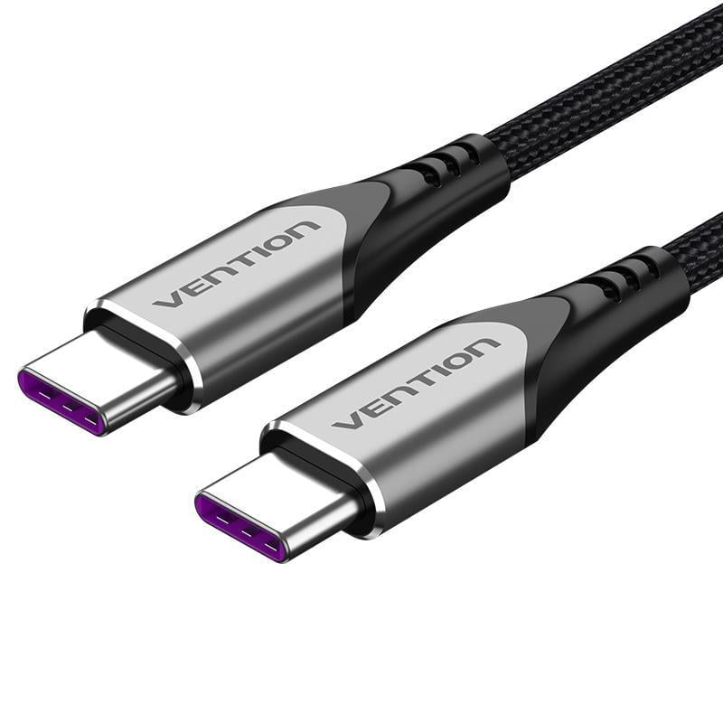 Кабель для заряджання Vention USB-C/USB-C 100 Вт 1 м Сірий (TAEHF)