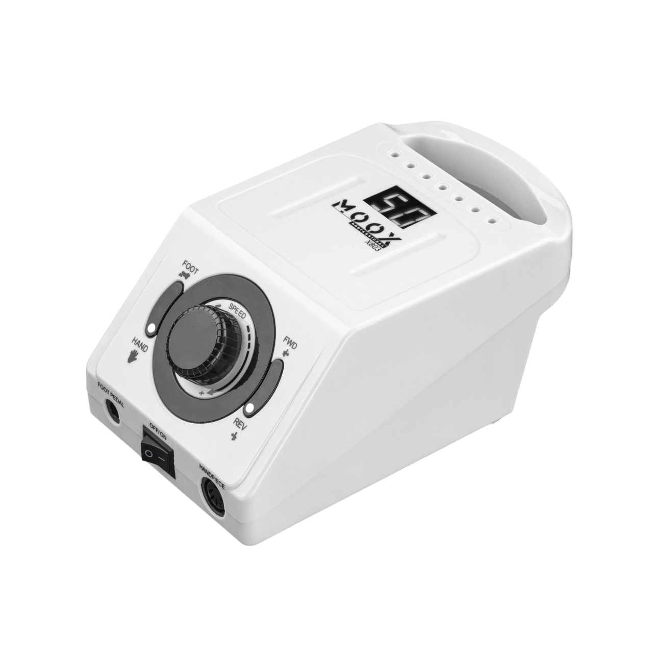 Фрезер профессиональный Мокс X803 70 Вт 50 000 об/мин для маникюра и педикюра White Фрезер профессиональный Мокс X803 70 Вт 50 000 об/мин для маникюра и педикюра White