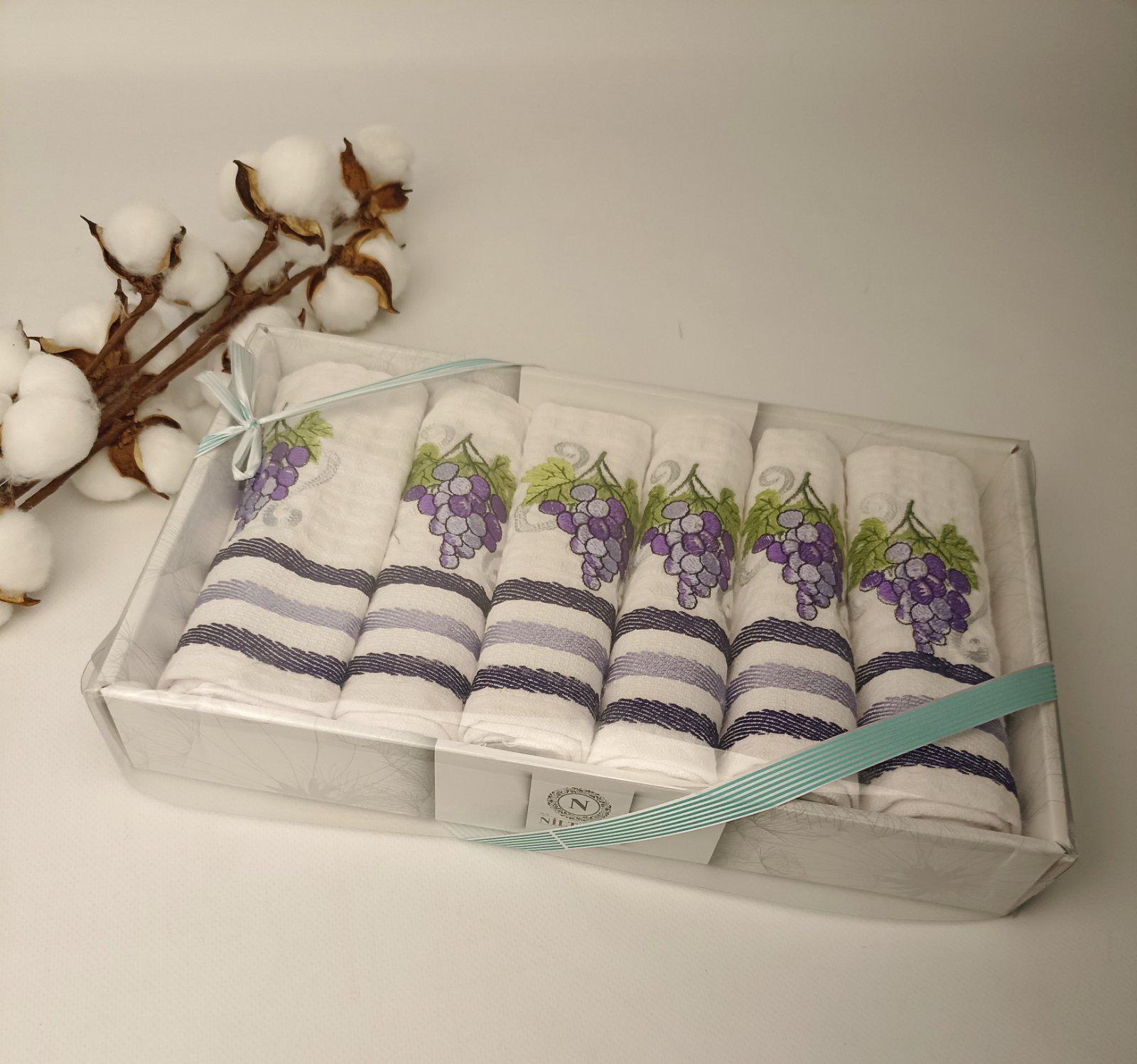 Набір вафельних рушників Nilteks Simona Fruit 6 шт. (CN37633)