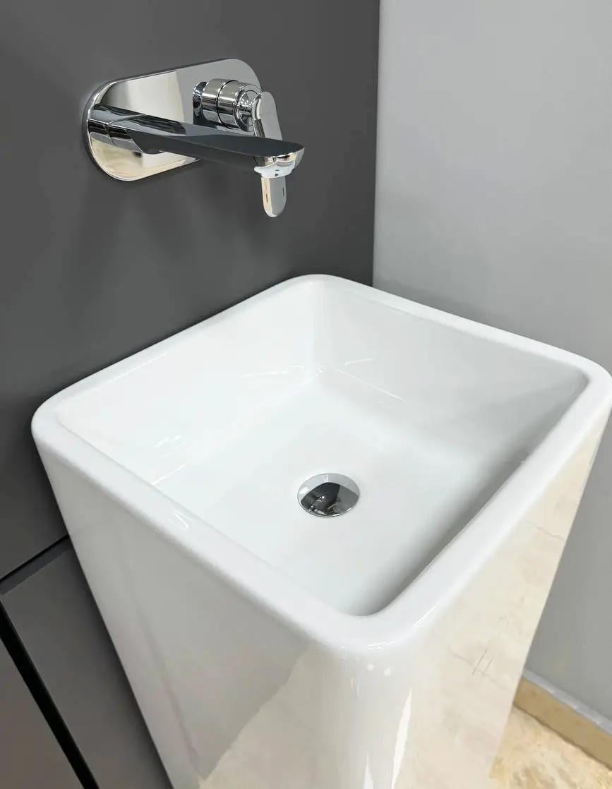 Умивальник підлоговий VBI Lukka квадратний 400x400 мм Білий (RM-VBI-019002) - фото 4 Умивальник підлоговий VBI Lukka квадратний 400x400 мм Білий (RM-VBI-019002) - фото 4