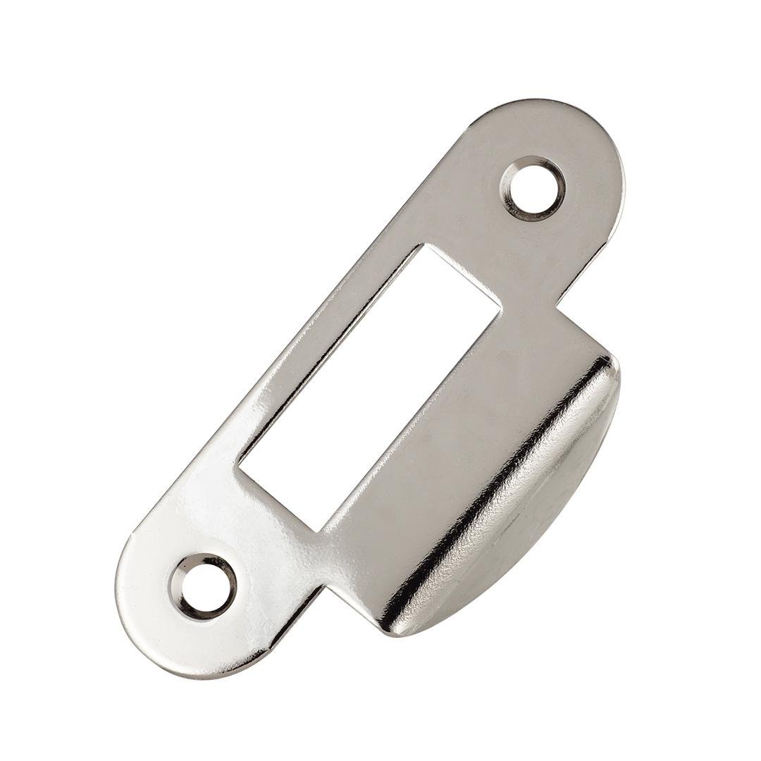 Ответная планка для замка AGB Mediana/Centro с загнутым отбойником Никель (B01000.13.06)