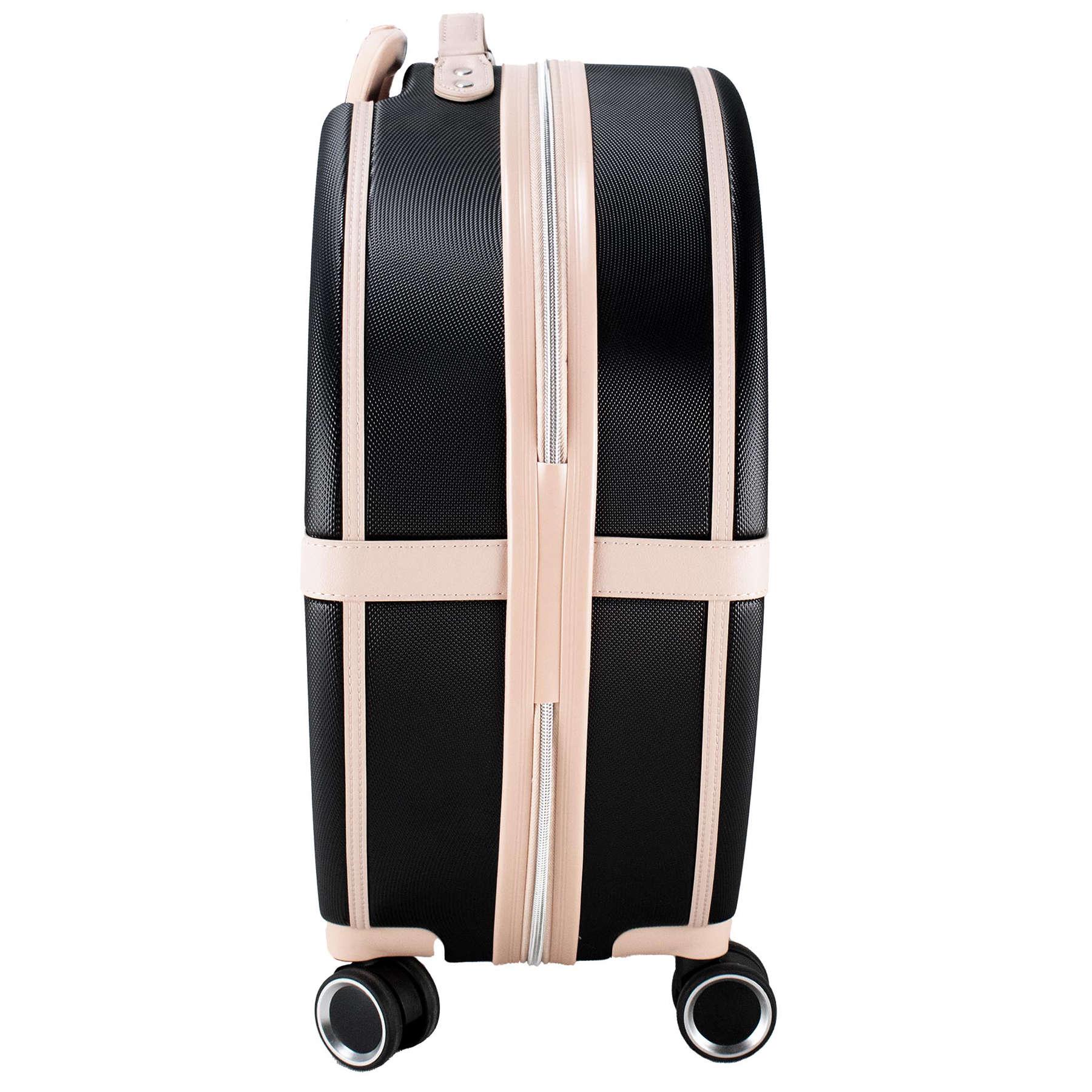 Чемодан малый ручная кладь SEMI LINE 20" ABS-Plastic S Black/Pink Cream (T5671-2) - фото 5 Чемодан малый ручная кладь SEMI LINE 20" ABS-Plastic S Black/Pink Cream (T5671-2) - фото 5