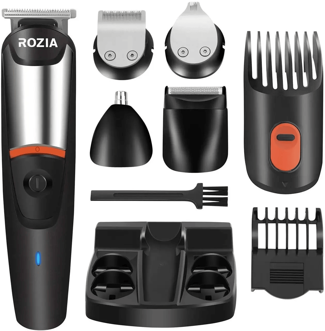 Тример Rozia Grooming професійний 6в1 з насадками IPX6 Black - фото 6