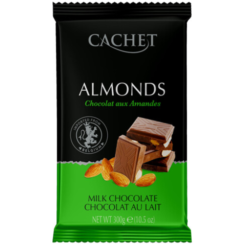 Шоколад Молочный Cachet Almonds 21721 32% cacao 300 г (31982486)
