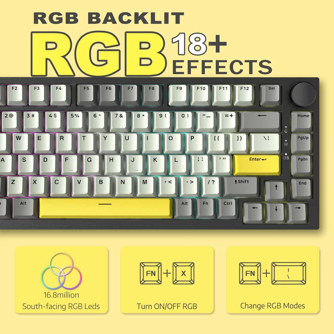 Проводная клавиатура Ajazz AK820 Bright Moon Switch Grey (2000173) - фото 6 Проводная клавиатура Ajazz AK820 Bright Moon Switch Grey (2000173) - фото 6