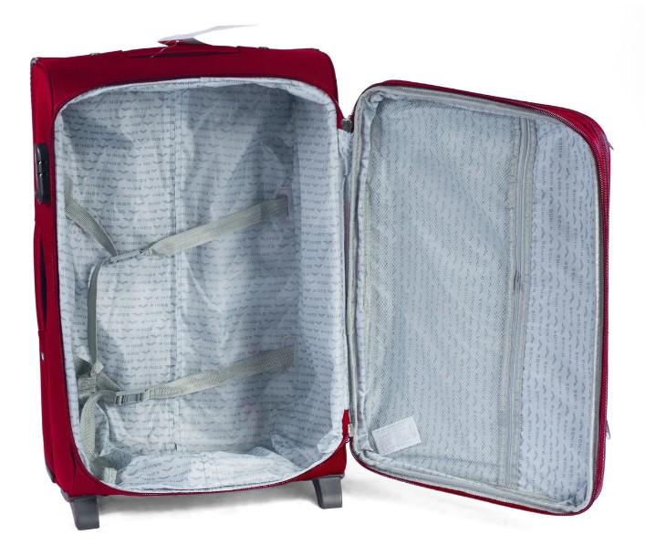 Валіза текстильна Wings 6802 M на 2 колесах Бордовий (CETKNWI6802MS2BOR) - фото 11